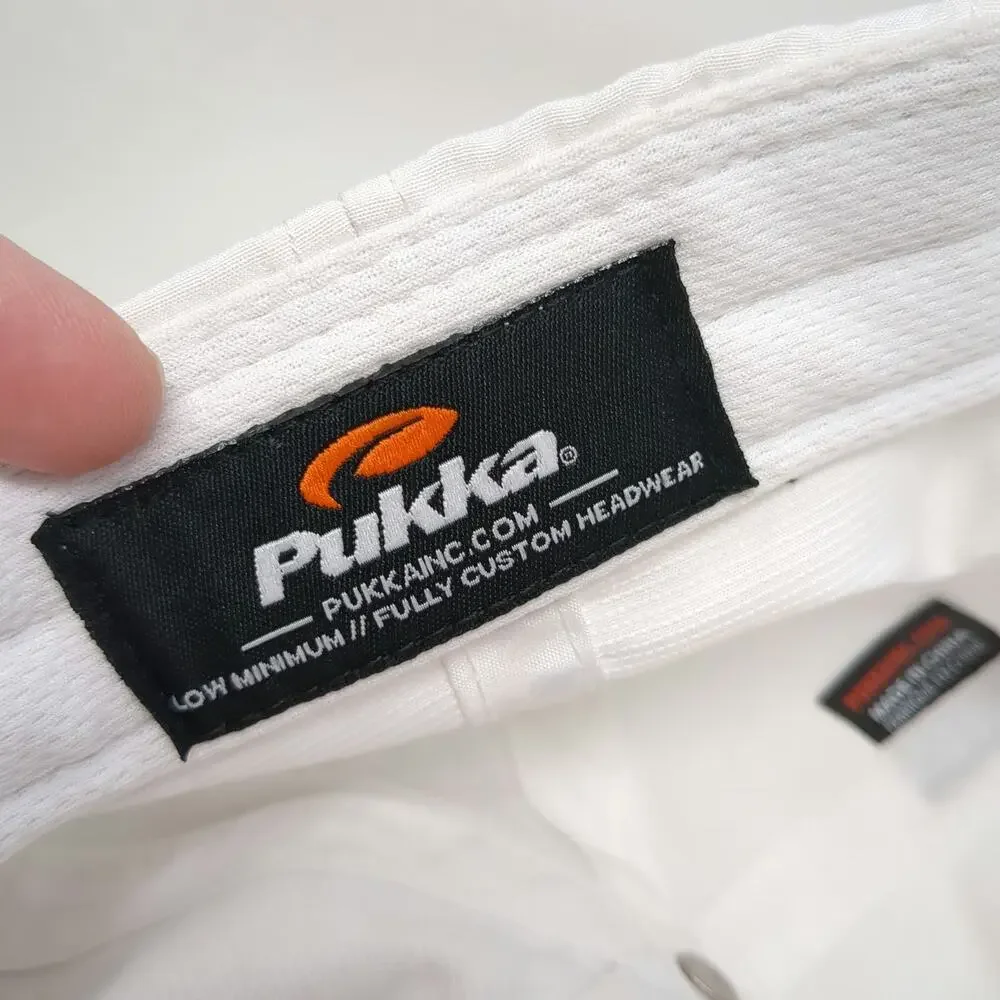 Pukka Baseball Cap White One Size Canyon Classic UPF 50 Small Fit Strapback Hat